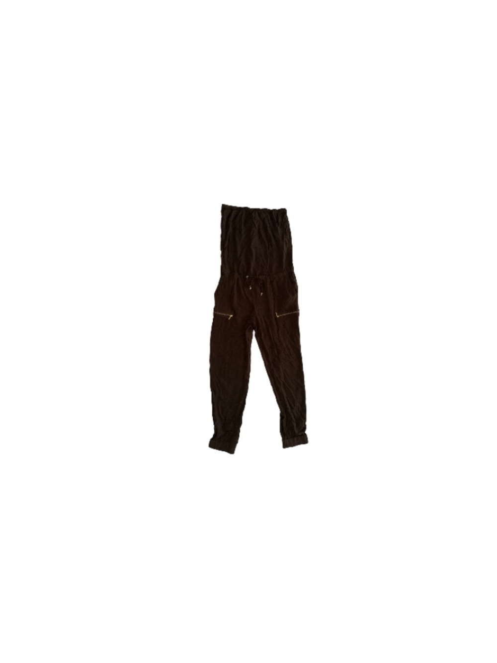 Michael Kors Brown Drawstring Utility Jumpsuit - Women’s Size Medium